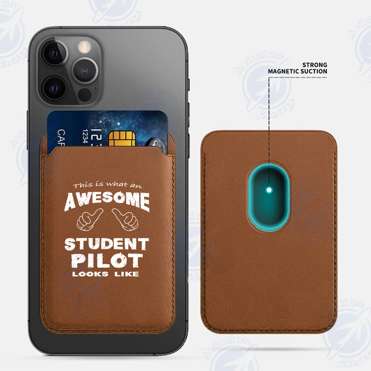 Student Pilot iPhone Cases Magnetic Card Wallet