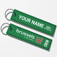 Thumbnail for Brussels Airlines Crew & Staff Tag Key Chains - Green - Crew + Name