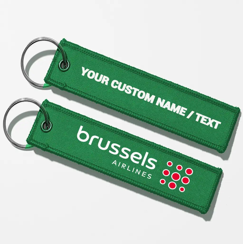 Brussels Airlines Crew & Staff Tag Key Chains - Green - Personalized