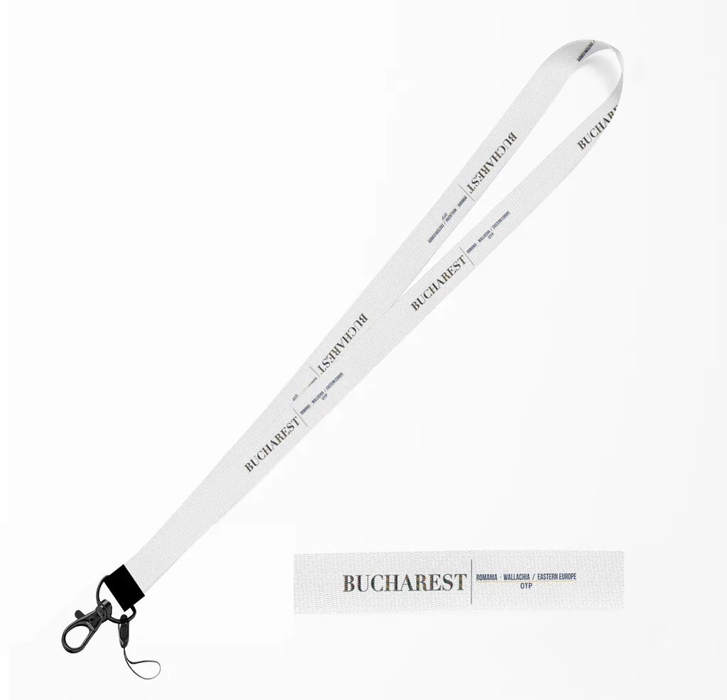 Bucharest City Series lanyard - white