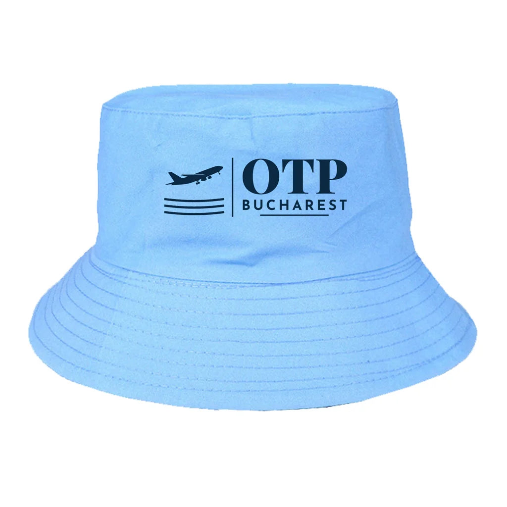 Bucharest Henri Coandă International Airport (OTP) summer hat - light blue
