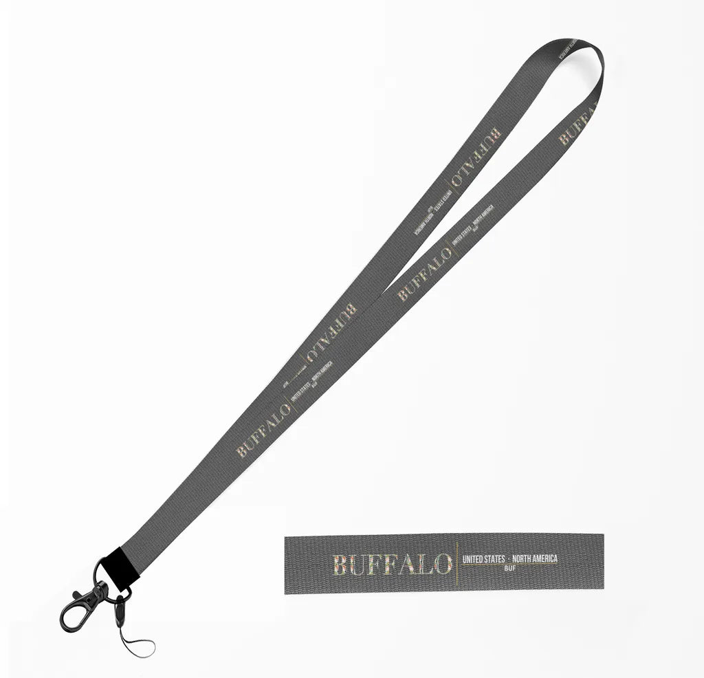 Buffalo City Series lanyard - gray