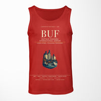 Thumbnail for Buffalo Niagara International Airport (BUF) design on red tank top