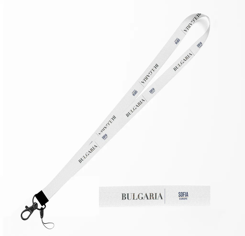 Bulgaria Country Series lanyard - white