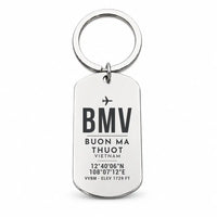 Thumbnail for Buon Ma Thuot Airport BMV - Key Chain - Original Design - Silver