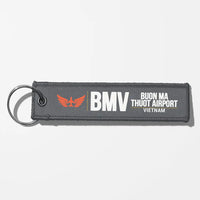 Thumbnail for Buon Ma Thuot Airport (BMV) Aviator Key Chains - Gray