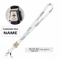 Thumbnail for Buon Ma Thuot City Series seat belt lanyard - white with name