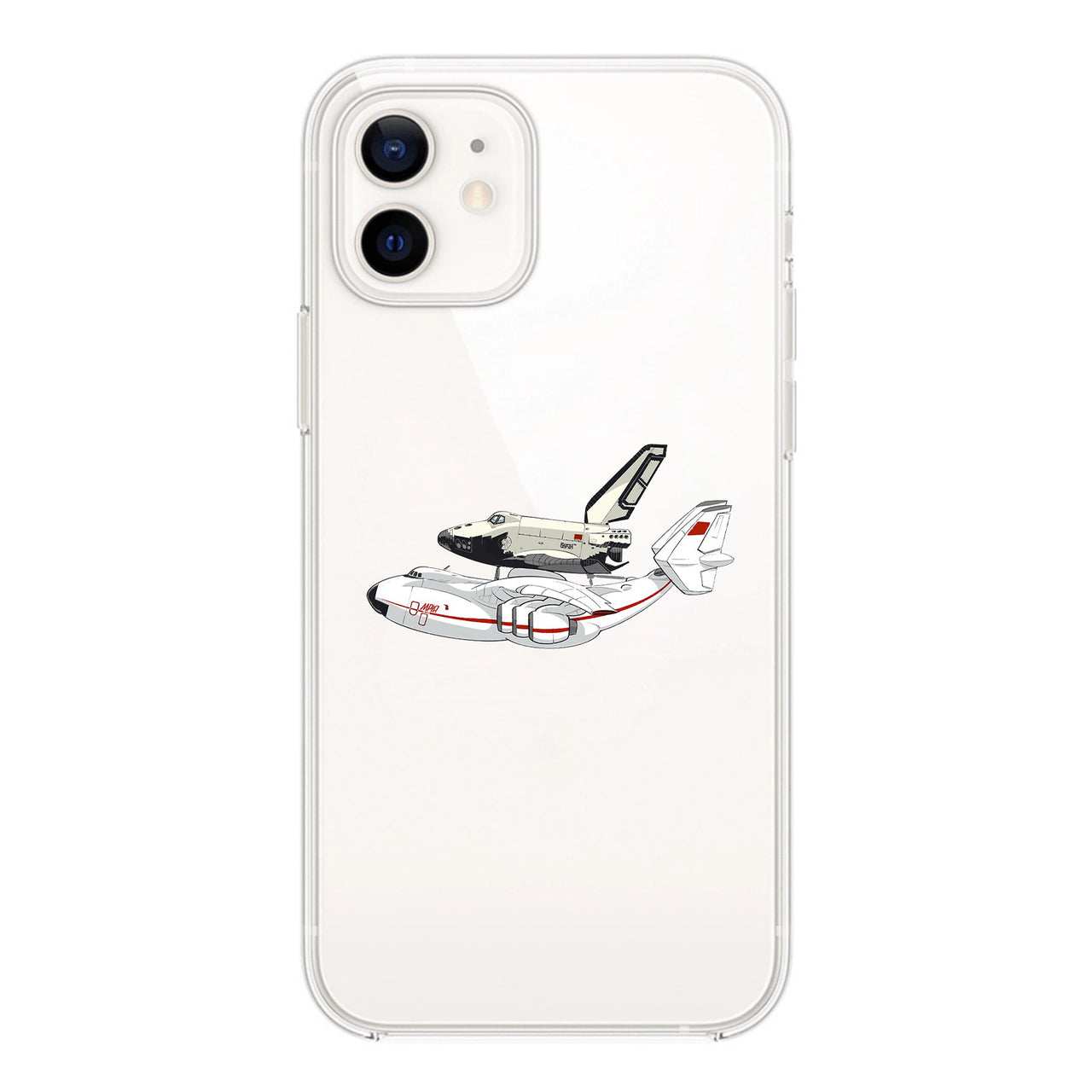 Buran & An-225 Designed Transparent Silicone iPhone Cases