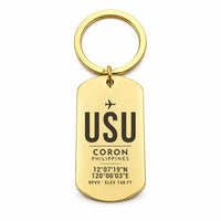 Thumbnail for Busuanga Airport USU - Key Chain - Original Design - Gold