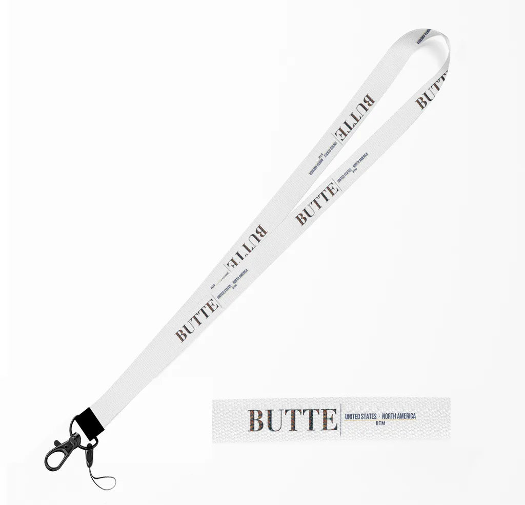 Butte City Series lanyard - white