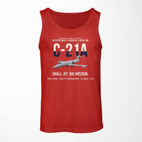 Thumbnail for C-21A Learjet Small Jet Big Mission design on red tank top