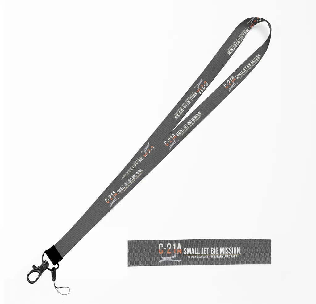 C-21A Learjet lanyard - gray