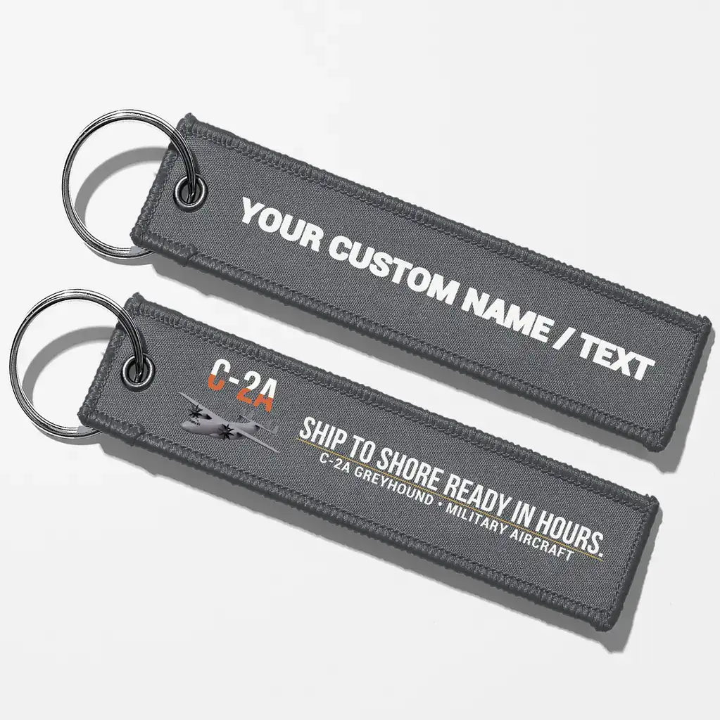 C-2A Greyhound Aviator Key Chains - Gray - Personalized