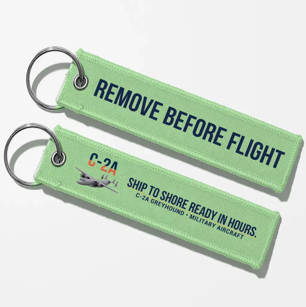 C-2A Greyhound Aviator Key Chains - Light Green - Remove Before Flight