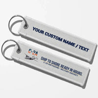 Thumbnail for C-2A Greyhound Aviator Key Chains - White - Personalized