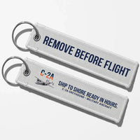Thumbnail for C-2A Greyhound Aviator Key Chains - White - Remove Before Flight