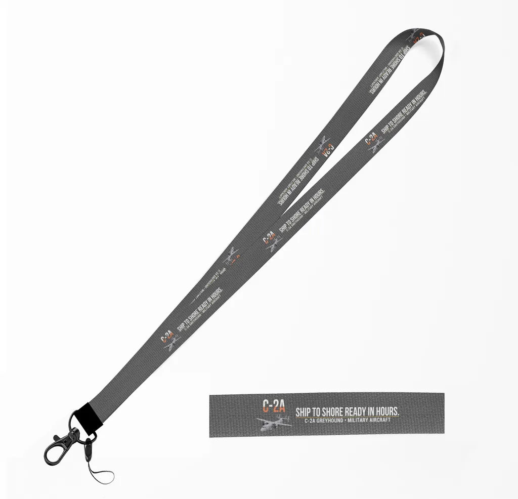 C-2A Greyhound lanyard - gray