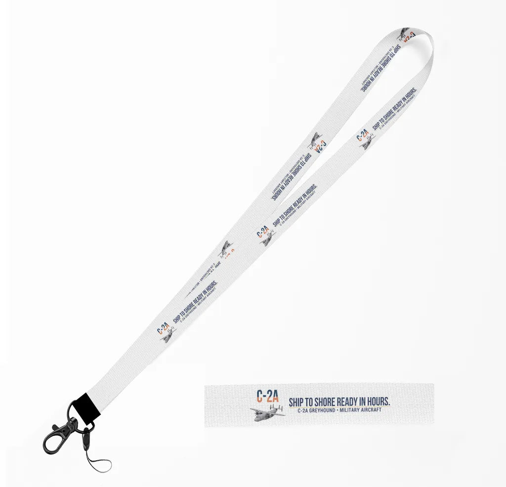 C-2A Greyhound lanyard - white