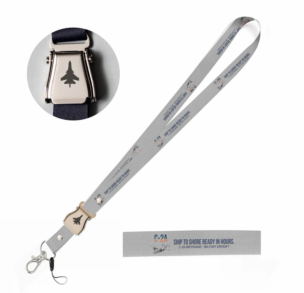 C-2A Greyhound seat belt lanyard - light gray