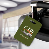 Thumbnail for C-46D Commando design on green army acrylic luggage tags, double-side print
