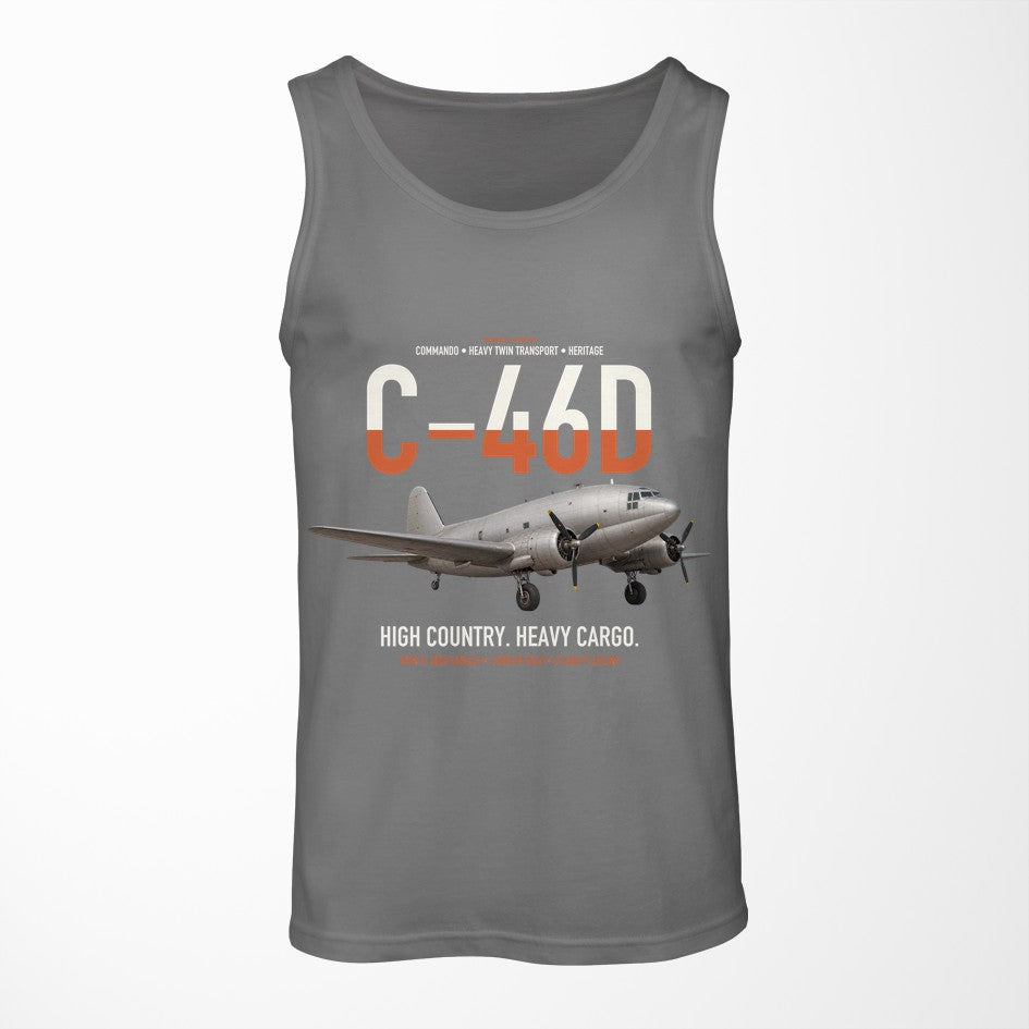 C-46D Commando design on gray tank top