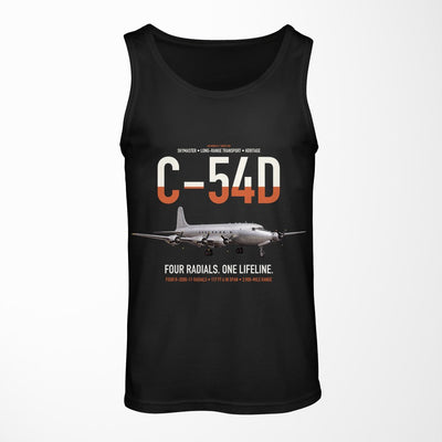 C-54D Skymaster design on black tank top