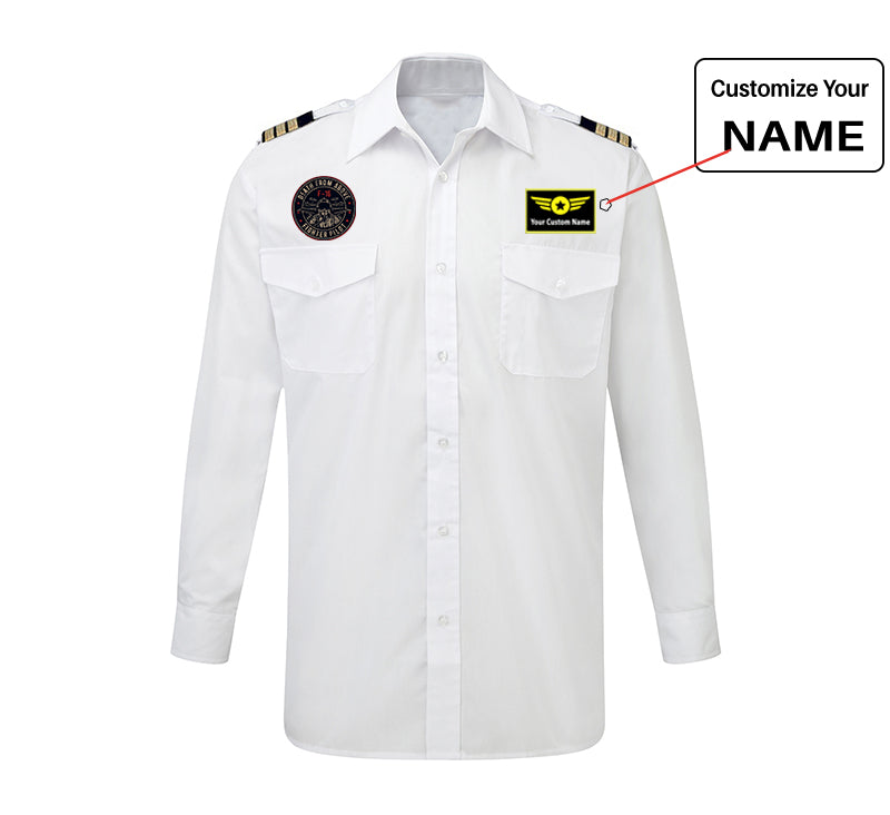 Fighter Jet 16 - Death From Above Designed Long Sleeve Pilot Shirts