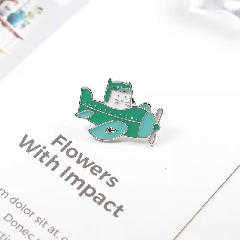 Cat&Super Fighter Jet Badge