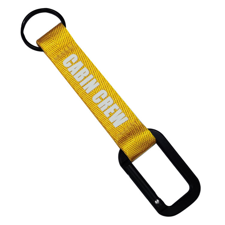 CABIN CREW (Yellow) Designed Mountaineer Style Key Chains