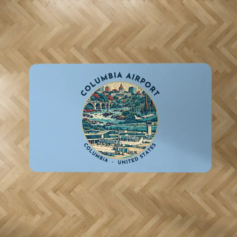 Columbia Metropolitan Airport (CAE) Carpets - Carpet Rectangle - Badge - Light Blue V2