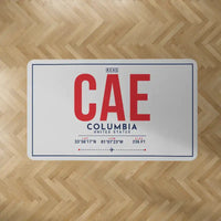Thumbnail for Columbia Metropolitan Airport (CAE) Carpets - Carpet Rectangle - ID Tag - Light Gray V2
