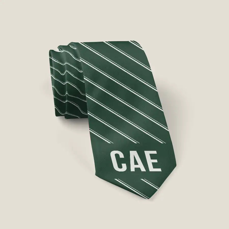 Columbia Metropolitan Airport (CAE) Ties - Tie - Stripe - Dark Green