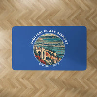 Thumbnail for Cagliari Elmas Airport (CAG) Carpets - Carpet Rectangle - Badge - Blue V2