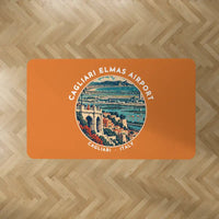 Thumbnail for Cagliari Elmas Airport (CAG) Carpets - Carpet Rectangle - Badge - Orange V2