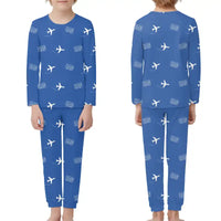 Thumbnail for Cagliari Elmas Airport (CAG) Pajamas - Children Pajamas - Blue