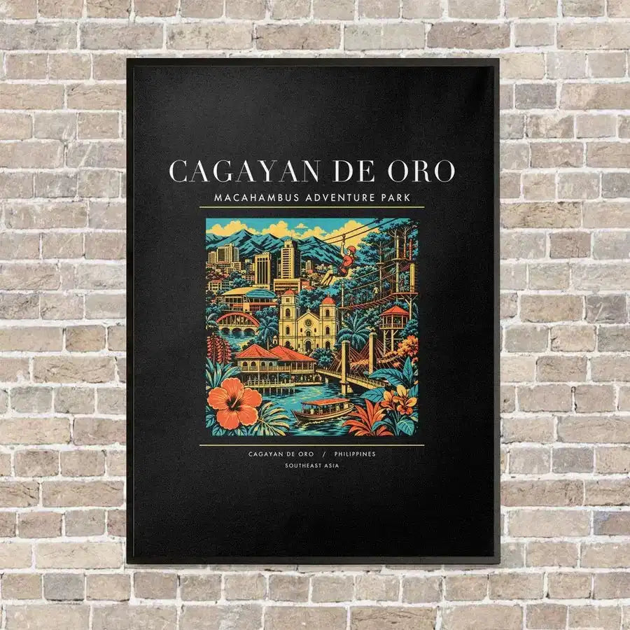 CAGAYAN DE ORO - Poster - Canvas Framed - Black