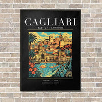 Thumbnail for CAGLIARI - Poster - Canvas Framed - Black