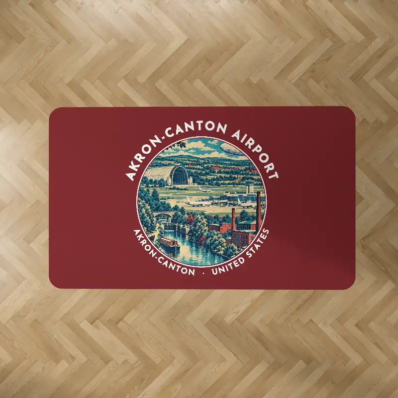 Akron-Canton Airport (CAK) Carpets - Carpet Rectangle - Badge - Dark Red V2