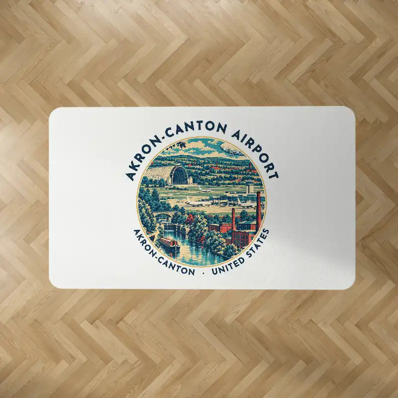 Akron-Canton Airport (CAK) Carpets - Carpet Rectangle - Badge - White