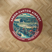 Thumbnail for Akron-Canton Airport (CAK) Carpets - Carpet Round - Badge - Dark Red V2