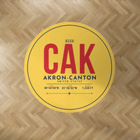 Thumbnail for Akron-Canton Airport (CAK) Carpets - Carpet Round - ID Tag - Yellow V2