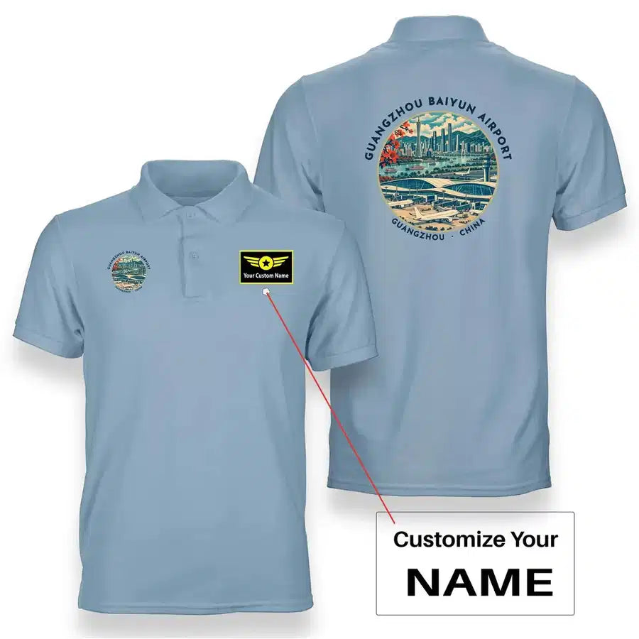 CAN - Badge - Double-Side Polo - Light Blue + Name