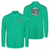 Thumbnail for Guangzhou Baiyun International Airport (CAN) Premium Polo T-Shirts - Badge - Long Sleeve - Green