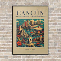 Thumbnail for CANCÚN - Poster - Canvas Framed - Beige