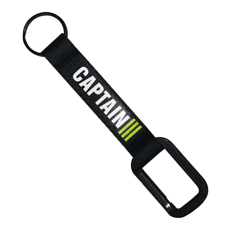 CAPTAIN & 3 Lines (Black) Designed Mountaineer Style Key Chains