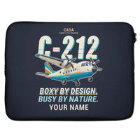 Thumbnail for CASA C-212-100 Aviocar - Cartoon + Name - Laptop Sleeve