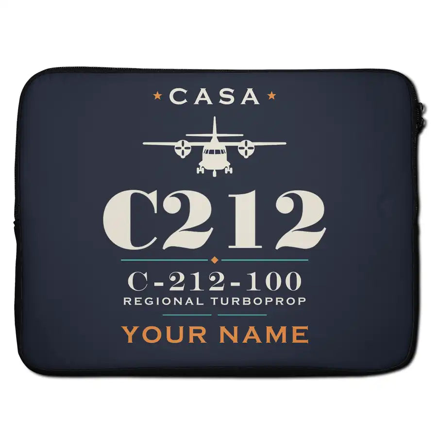 CASA C-212-100 Aviocar - Heritage + Name - Laptop Sleeve