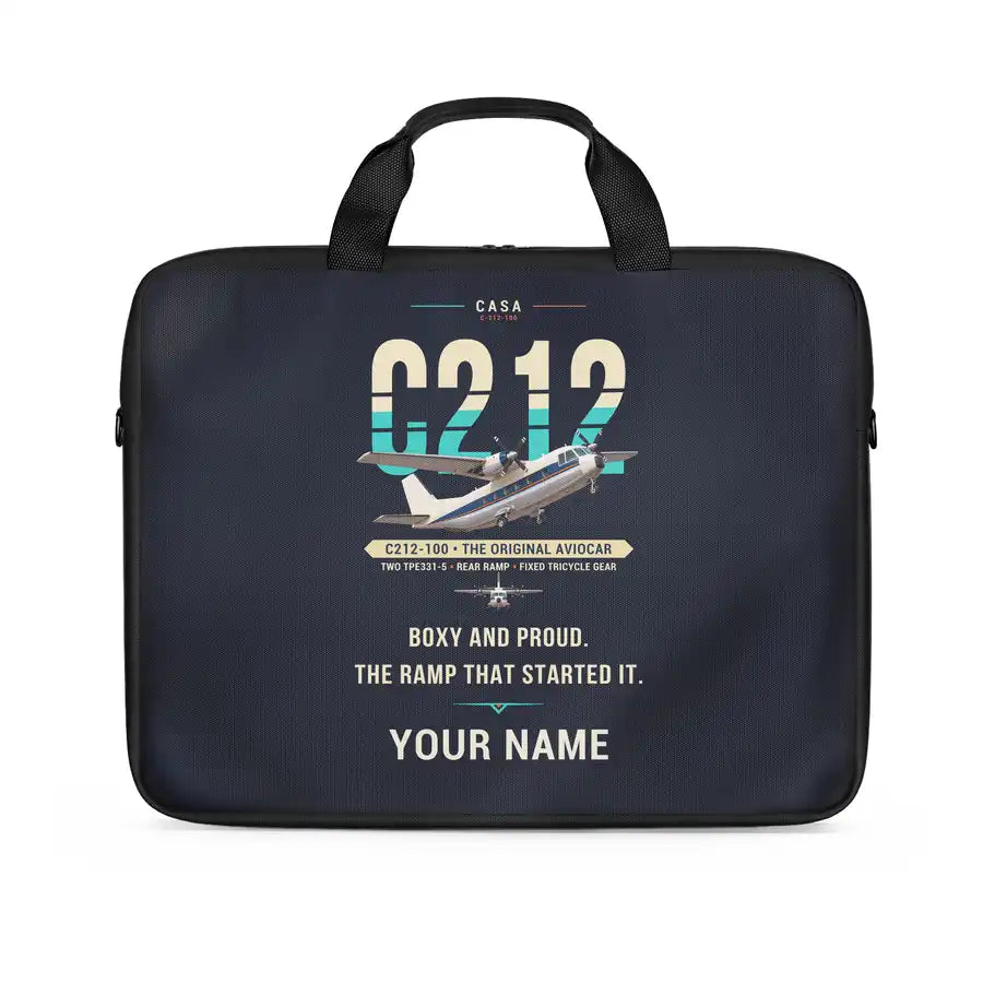 CASA C-212-100 Aviocar - Original + Name - Laptop Bag