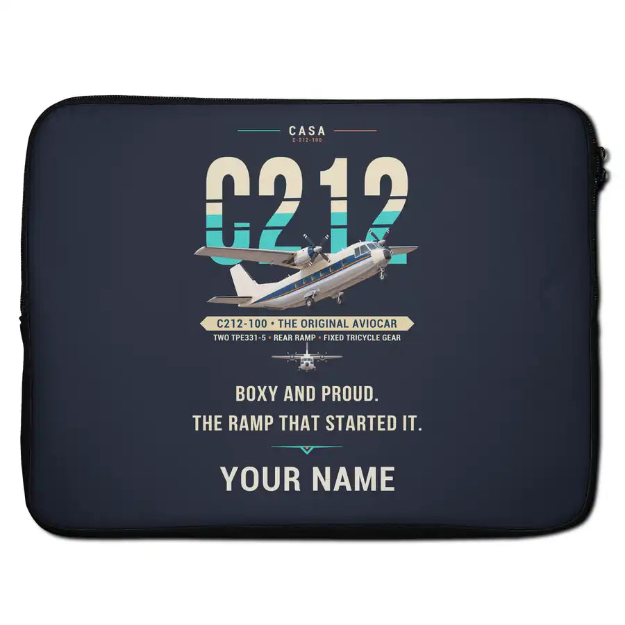 CASA C-212-100 Aviocar - Original + Name - Laptop Sleeve
