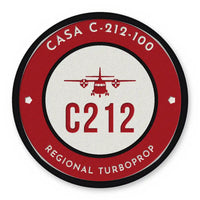 Thumbnail for CASA C-212-100 Aviocar Patches - Circle - Red White